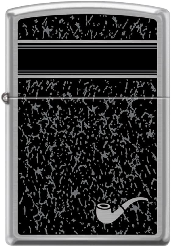 Zippo Lighter- Personalized Engrave Pipe Logo with Background Pipe Insert #Z5524