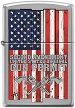 Load image into Gallery viewer, Zippo Lighter- Personalized Engrave for Second 2nd Amendment Gun Permit #Z5263
