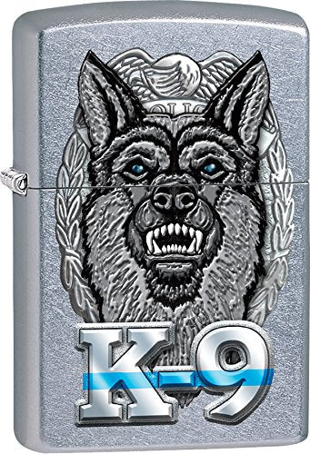 Zippo Lighter- Personalized Message Engrave Animals Windproof Lighter K-9 #Z553