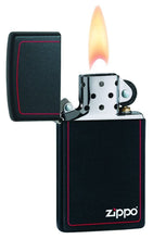 Load image into Gallery viewer, Zippo Lighter - Personalized Customize Message Engrave on Slim Size Windproof Lighter (Red Line #1618ZB)
