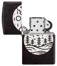 Load image into Gallery viewer, Zippo Lighter - Custom Engraved with Your Message for Moonlit Field Design 540 Color Glow in The Dark Pocket Lighter 46287
