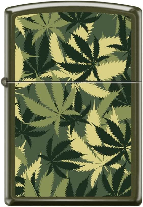 Zippo Lighter- Personalized Engrave for Leaf Designs Camo Leaves #Z5536