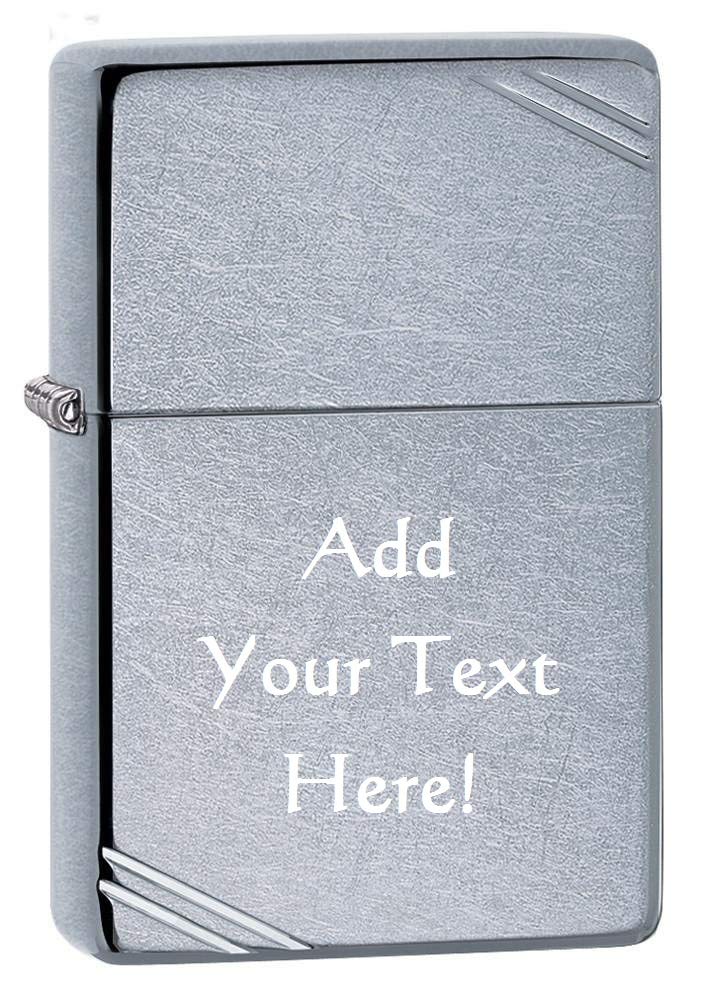 Zippo Lighter - Personalized Custom Message Engrave Chrome Windproof Lighter Vintage Street Chrome 267