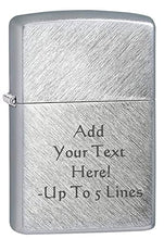 Load image into Gallery viewer, Zippo Lighter- Personalized Message Brushed Chrome Herringbone Sweep #24648
