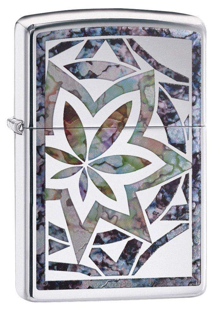 Zippo Lighter - Customize Message Engrave for Chrome Fusion Leaf Art #29727