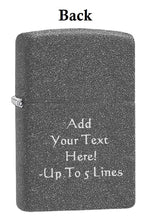Load image into Gallery viewer, Zippo Personalized Message Engraved on Backside Customized U.S. Army Windproof Lighter (Iron Stone #Z5073)
