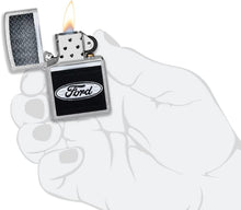 Load image into Gallery viewer, Zippo Ford Logo Diamond Plate Metal Design Street Chrome Pocket Lighter
