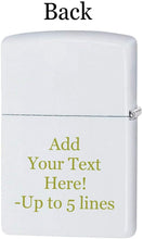 Load image into Gallery viewer, Zippo Lighter- Personalized Engrave Zebra Eye White Matte Z5476

