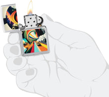 Load image into Gallery viewer, Zippo Lighter - Customized Message on Trippy Travel Satin Chrome Pocket 46578
