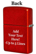 Load image into Gallery viewer, Zippo - Customize Message Engrave for It Works Metallic Red 48620
