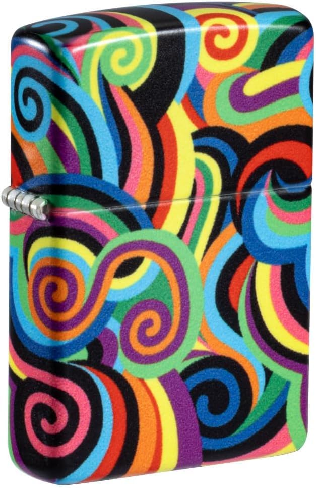 Zippo Customized Message on Rick Rietveld Glowing Swirls Glow in The Dark 46491