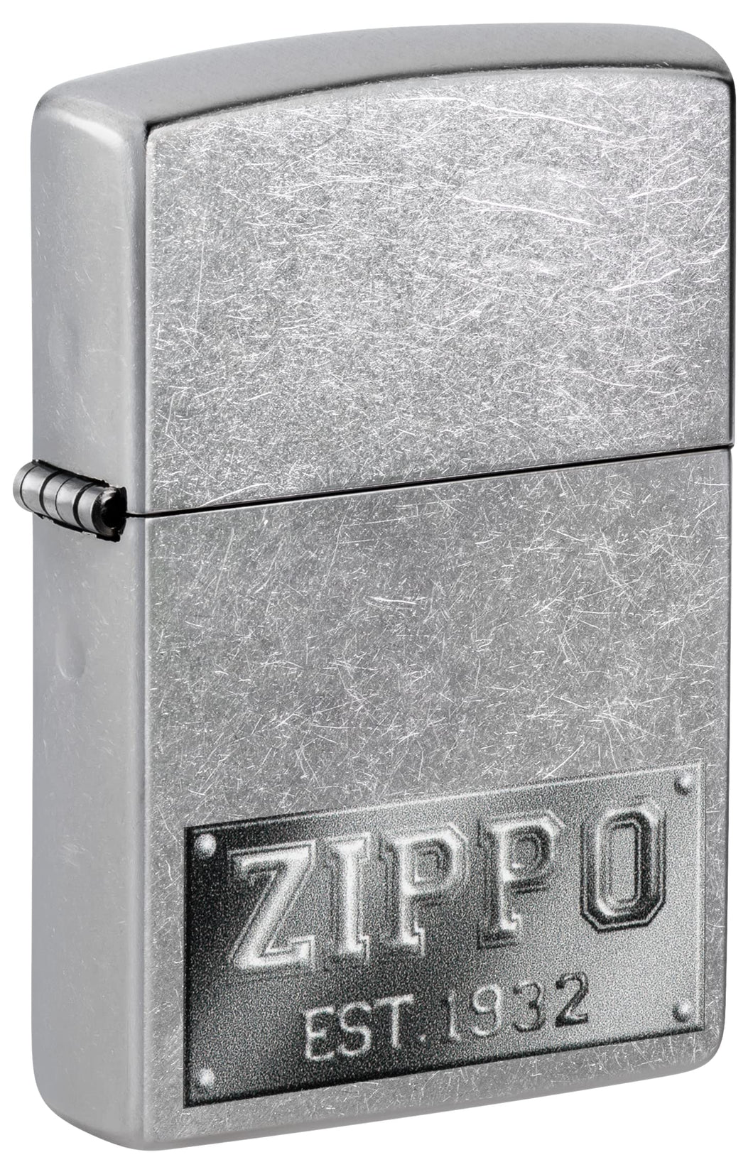 Zippo Lighter - Personalized Customize Message Engrave on Backside for Zippo Brand Design Logo Lighter (Zippo Est. 1932 Plate 48487)