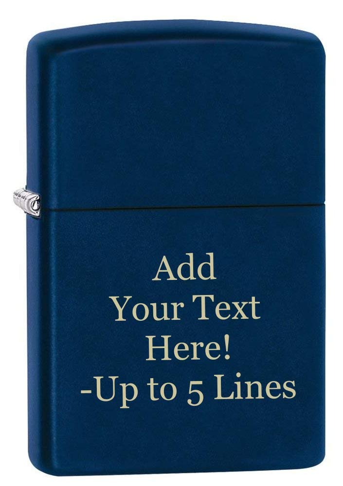 Zippo - Customize Message Engrave Matte Colors Windproof (Navy Blue) #239