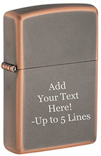 Load image into Gallery viewer, Zippo Lighter- Personalized Engrave Unique Colored Rustic Bronze #49839
