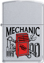 Load image into Gallery viewer, Zippo Lighter - Mechanic Satin Chrome Windproof Lighter #Z283
