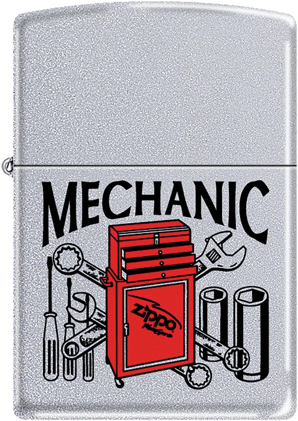Zippo Lighter - Mechanic Satin Chrome Windproof Lighter #Z283