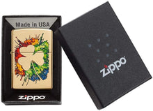 Load image into Gallery viewer, Zippo Lighter- Personalized Engrave Lucky Clover Shamrock High Polish 49125
