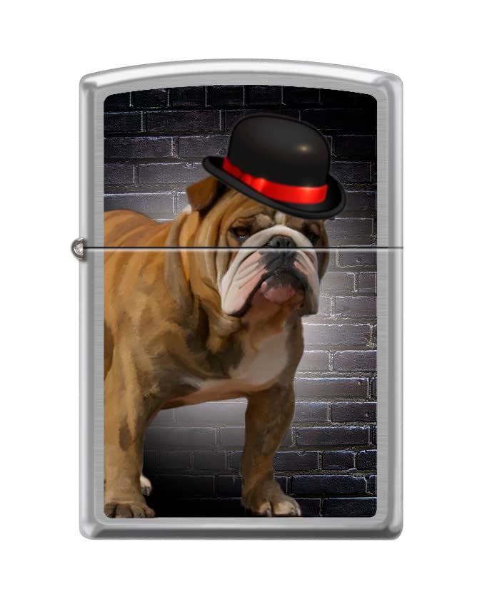 Zippo Lighter-Bulldog Brushed Chrome Windproof Lighter #Z5424