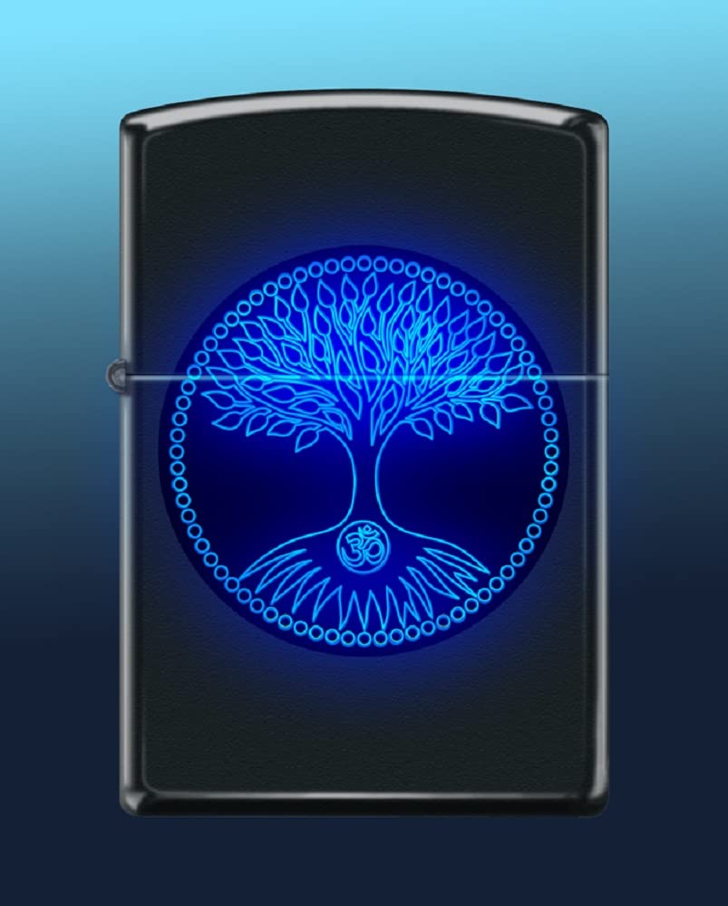 Zippo Lighter- Tree of Life Windproof Lighter Blacklight #Z6008