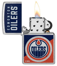 Load image into Gallery viewer, Zippo Lighter - Custom Engraved with Your Message for NHL Edmonton Oilers 2024 Street Chrome Pocket Lighter 46192
