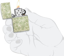 Load image into Gallery viewer, Zippo Cannabis Design 540 Glow in The Dark Pocket Lighter
