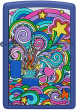 Load image into Gallery viewer, Zippo Abstract Design Royal Blue Matte Pocket Lighter
