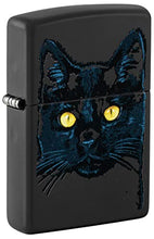 Load image into Gallery viewer, Zippo Lighter- Personalized Engrave Cat Bow Kitten Puddy Cat Yellow Eyes #48491
