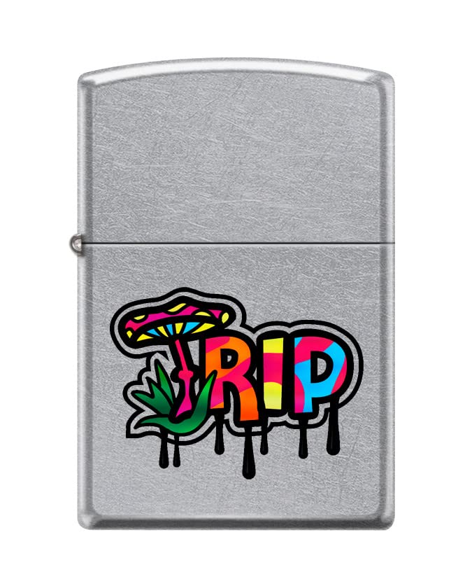 Zippo Lighter- Personalized Engrave Trip Mushroom Design #Z5397