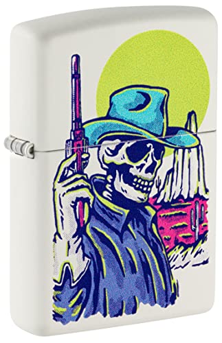 Zippo Lighter- Personalized Engrave for Skull Series2 Wild West Skeleton #48502