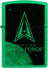 Load image into Gallery viewer, Zippo - Customized Message on U.S. Space Force™ Glow in The Dark Pocket 46421
