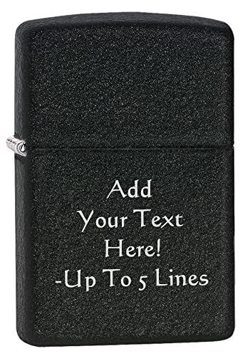Zippo Lighter- Personalized Colors Pocket Lighter Windproof Black Crackle 236