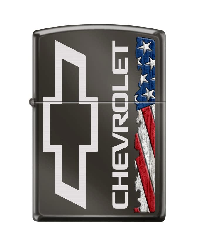 Zippo Lighter- Personalized Engrave for Chevy Chevrolet USA Flag #Z5359