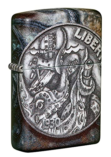 Zippo Lighter- Personalized Engrave for Skull Series2 Pirate Coin Design 49434