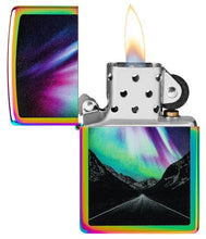 Load image into Gallery viewer, Zippo Lighter - Custom Engraved with Your Message for Aurora Road Design Multi Color Pocket Lighter 46236
