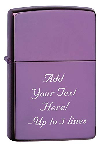 Zippo Lighter- Personalized Engrave Unique Colored Purple #24747