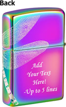 Load image into Gallery viewer, Zippo Lighter- Personalized Engrave Animal Dragonfly Multi Color 48591

