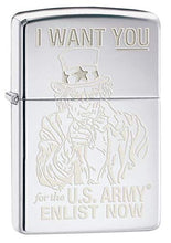 Load image into Gallery viewer, Zippo Lighter- Personalized Engrave U.S. Army High Polish Chrome
