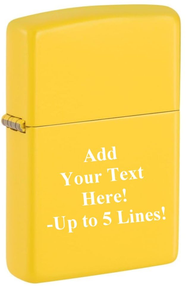 Zippo Lighter - Personalized Custom Message Engrave on Sunflower Color - 46019