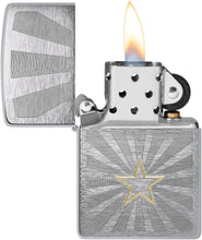 Load image into Gallery viewer, Zippo Lighter - Customized Message Engraved Star Western - Brushed Chrome 48657
