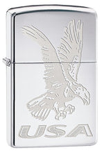 Load image into Gallery viewer, Zippo Lighter- Personalized Engrave Americana Eagle USA Flag Patriotic and USA
