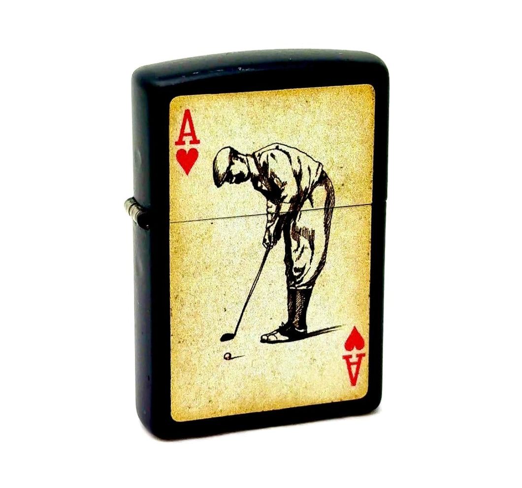 Zippo Lighter- Sports Game Soccer Football Tennis Golf Ski Windproof Lighter Antique Golfer #Z5255