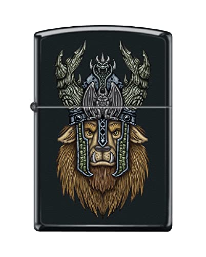 Zippo Lighter- Personalized Engrave on Viking Design Lion King #Z6040
