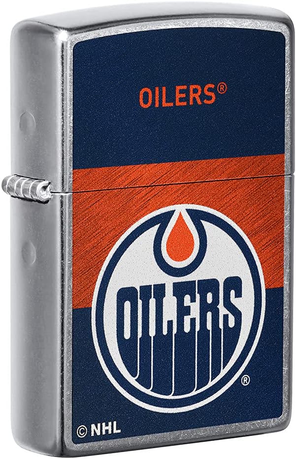 Zippo 2021 NHL Edmonton Oilers Street Chrome Pocket Lighter