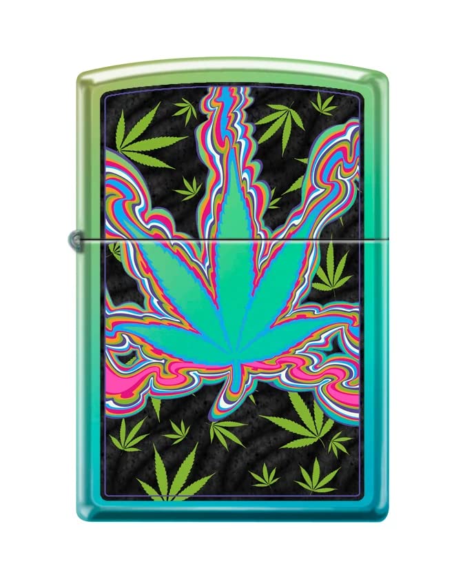 Zippo Lighter - Personalized Message Engraved on Backside Leaf Smoke Collection Windproof Lighter