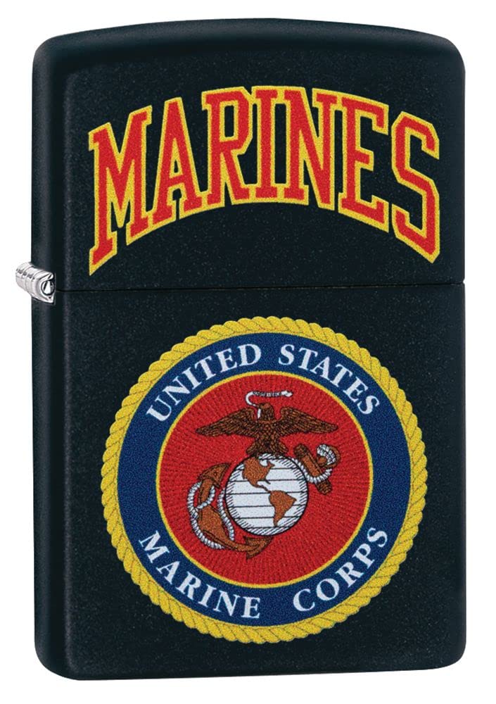 Zippo Lighter – Personalized Custom Message Engraved USMC Marine Military US Army Windproof Lighter