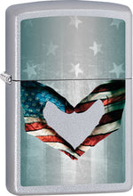 Load image into Gallery viewer, Zippo Lighter - Hands Heart U.S. Flag
