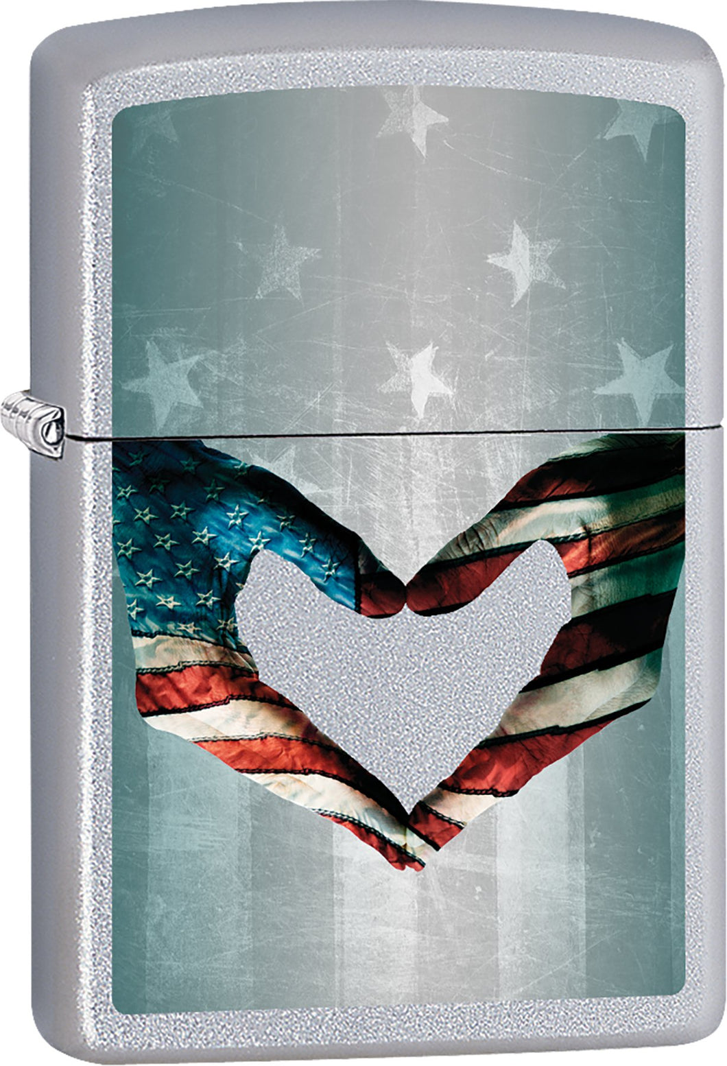 Zippo Lighter - Hands Heart U.S. Flag
