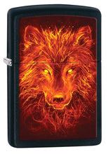 Load image into Gallery viewer, Zippo Lighter- Fire Wolf Head Black Matte Windproof Lighter #Z5270

