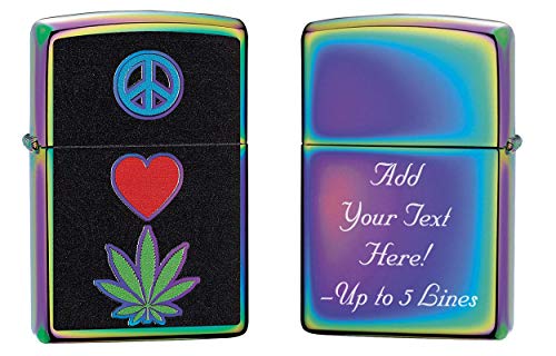 Zippo Lighter- Personalized Engrave for Leaf Designs Spectrum Z631