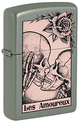 Zippo Lighter- Personalized Engrave for Skull Series2 Death Kiss Sage #48594